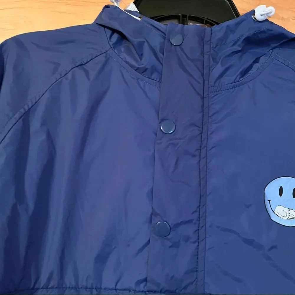 Ripndip Men’s Size Small Navy Windbreaker Jacket Smiley Cat Animal Lover Fun